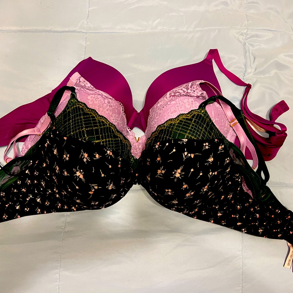 Like new 4 Victoria Secret/Pink Bras bundle